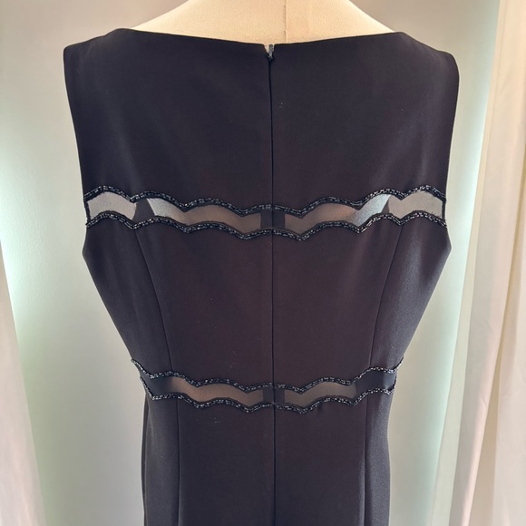 Teri Jon Rickie Freeman Vintage Little Black Dress Size 16 - Picture 2 of 8